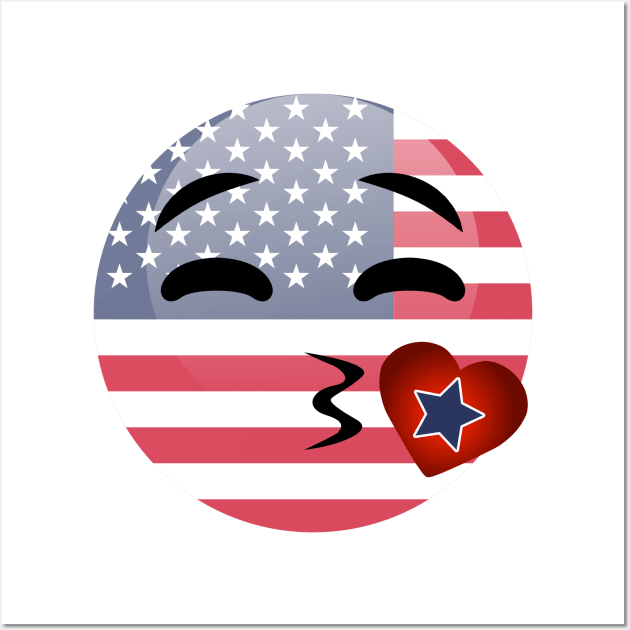 Funny Emoji 4th Of July For Girls Boys Wall Art by chrizy1688